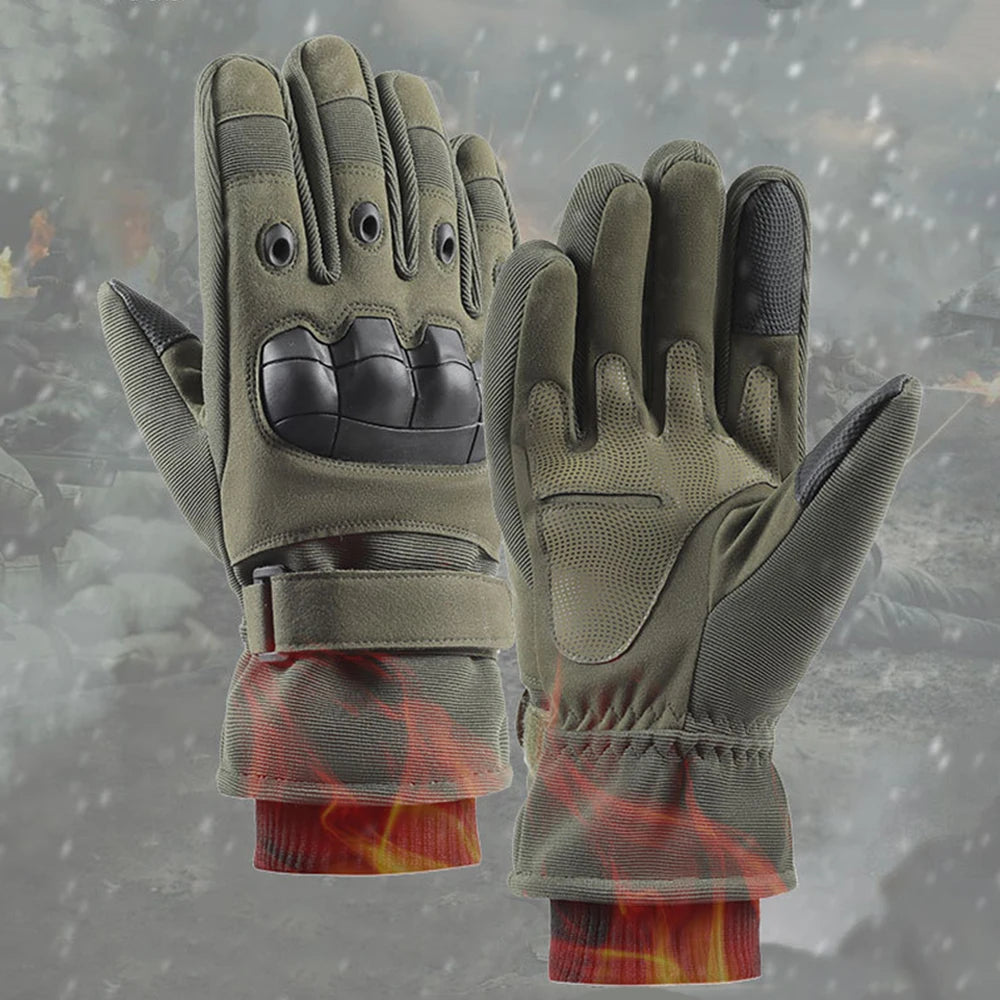 Winter Cold-proof Motorcycle Gloves Full Finger Military Glove Outdoor Sport Guantes Para Motociclistas Black Motocross Glove