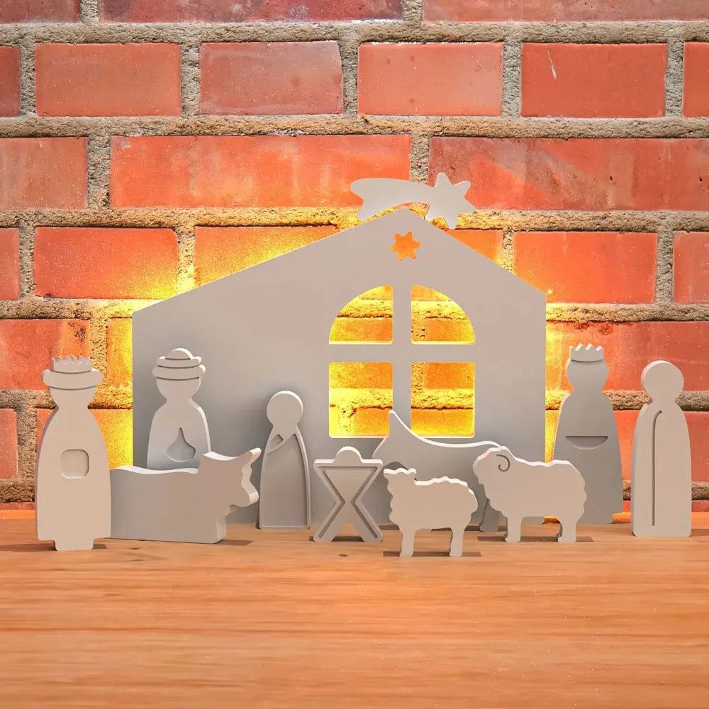 Easter Prayer Activities Ornament Silicone Mold DIY Human Sheep Holy Fire Cement Gypsum Plaster Mould Craft Art Epoxy Resin Mold