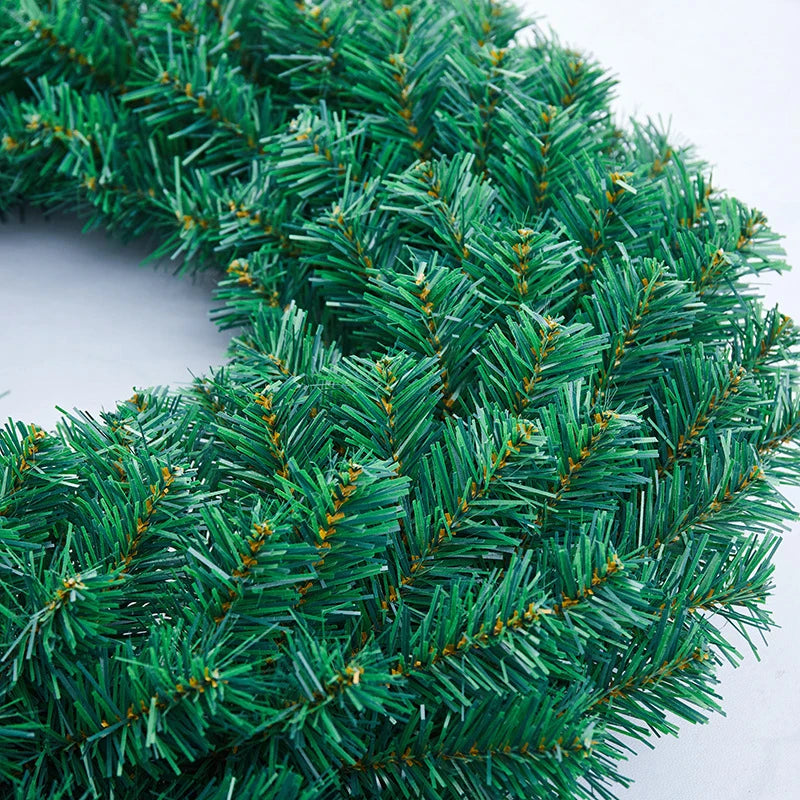 30/40cm Artificial Green Wreath PVC Wall Wreaths Seasonal Home The Wreath Christmas Ribbon Wreath Front Door Fall Wreaths