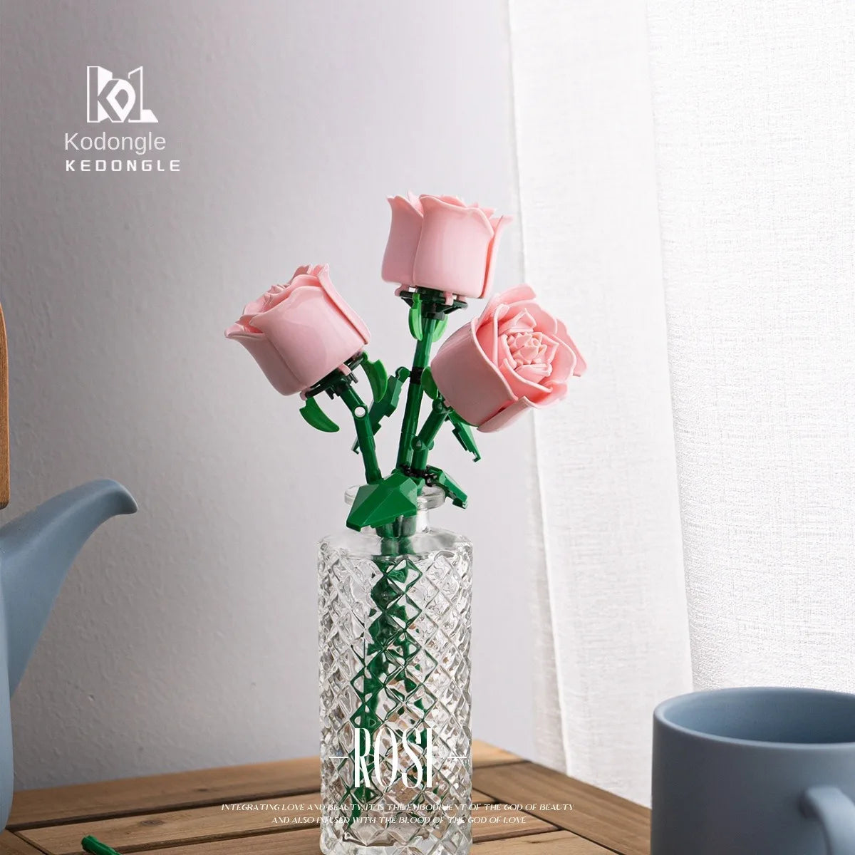 Valentine's Day Rose Building Blocks immortal bouquet puzzle puzzle pieces toy toy gift decorations