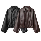 Women's Jacket - New Fall Arrival Women's Fashion Faux Leather Pilot Jacket New Arrivals