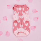 Dog Sweaters Everyday and Valentine's Day Hooded for Small Medium Dogs Turtleneck Pink Dog Sweaters Knit Pullover Pet Sweatershi