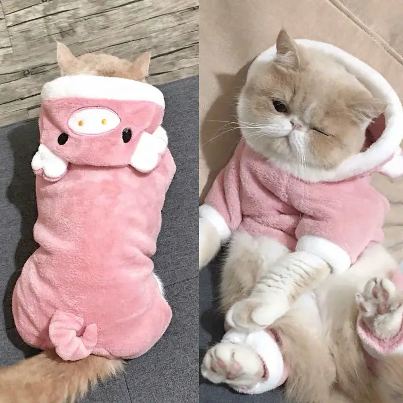 Pet Dog Clothes Soft Warm Fleece Dogs Jumpsuits dog hoodie Pet Clothing for Small Dogs Puppy Cats Hoodies Chihuahua Yorkshire Costume Coats