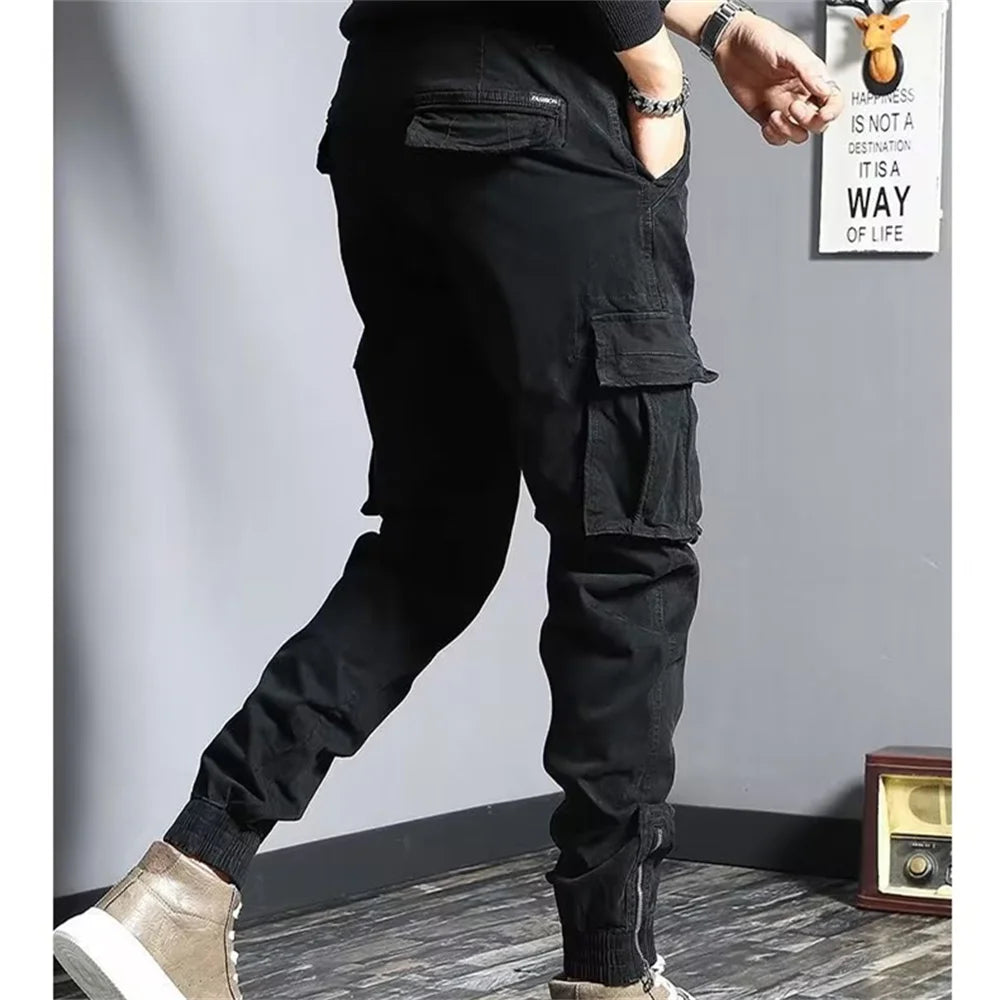 2025 Joggers Cargo Pants Men Harem Pants Hip Hop Casual Multi-Pockets Trousers Mens Sweatpants Streetwear Men Pants