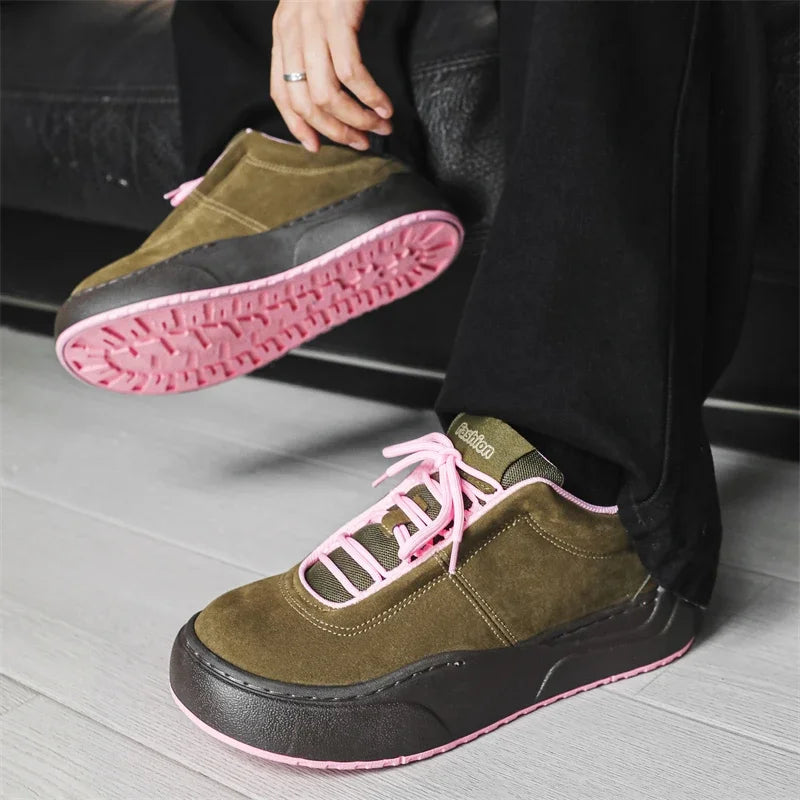 Men's Footwear Trendy Men's Shoes Autumn Winter 2025 New Casual Sporty Versatile Bread Shoes Polyester Sole Comfortable