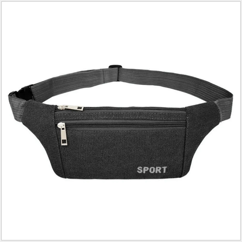 Fanny Pack Running Bags Waist Belt Bag For Women Men Canvas Purse Travel Camping Hiking Pocket Belly Pouch For Phone Coins