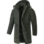 Winter Coat for Men Winter Jackets Water Resistant Warm Thicken Casual Versatile Puffer Coat Men Mid Length Cotton Padded Jacket