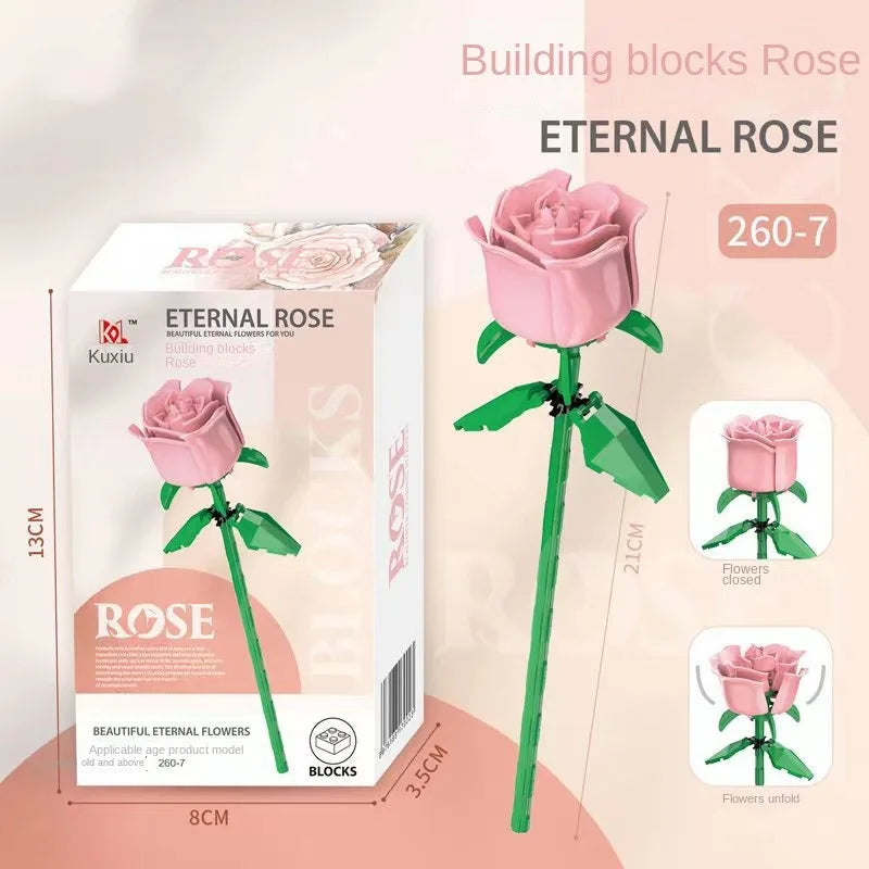 Valentine's Day Rose Building Blocks immortal bouquet puzzle puzzle pieces toy toy gift decorations