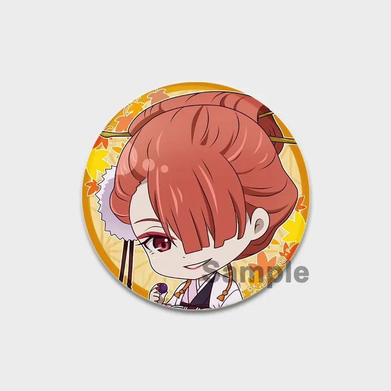 Anime Brooches Dazai Osamu Nakahara Chuya Lapel Pins Cartoon Cosplay Badges Backpack Souvenir Jewelry Gifts