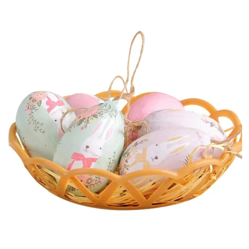 Easter Colorful Egg Basket,Hanging Ornaments & Pendants For Easter Parties Decorations, Ideal Kids Giftsabkw