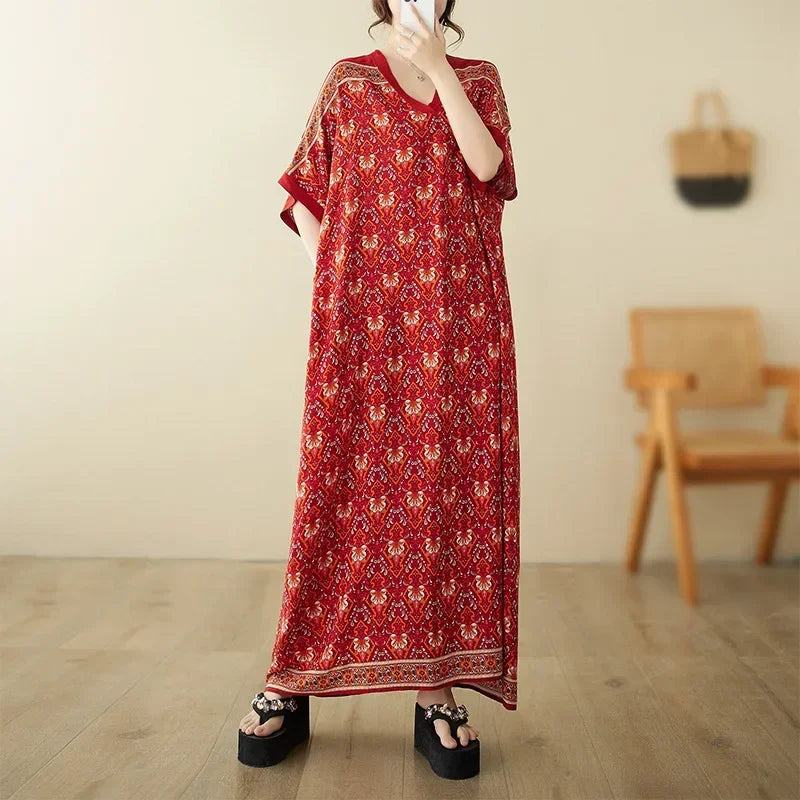 Summer Dress for Women Clothing Long Dress Fashion Clothes Cotton Vintage Harajuku Elegant Streetwear Maxi Beach Dresses