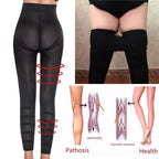 High Waist Leggings Women Sculpting Firm Control Leg Tummy Flat Skinny Slimming Tights Thigh Slimmer Footless Pants Stretchy