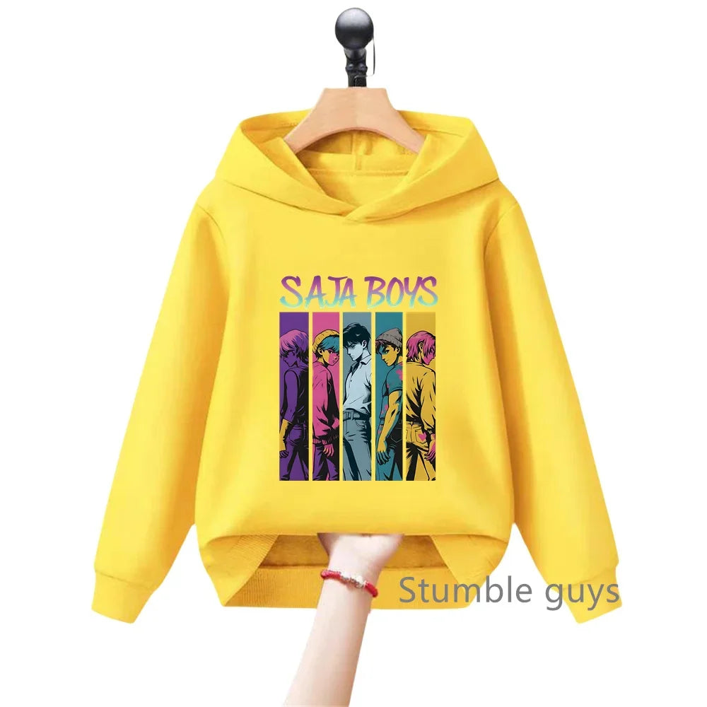 Children Hoodie Popular Movie KPop Demon Hunters Toddler1-14 Year Coat Boys Girls Tops autumn Spring Leisure Clothing