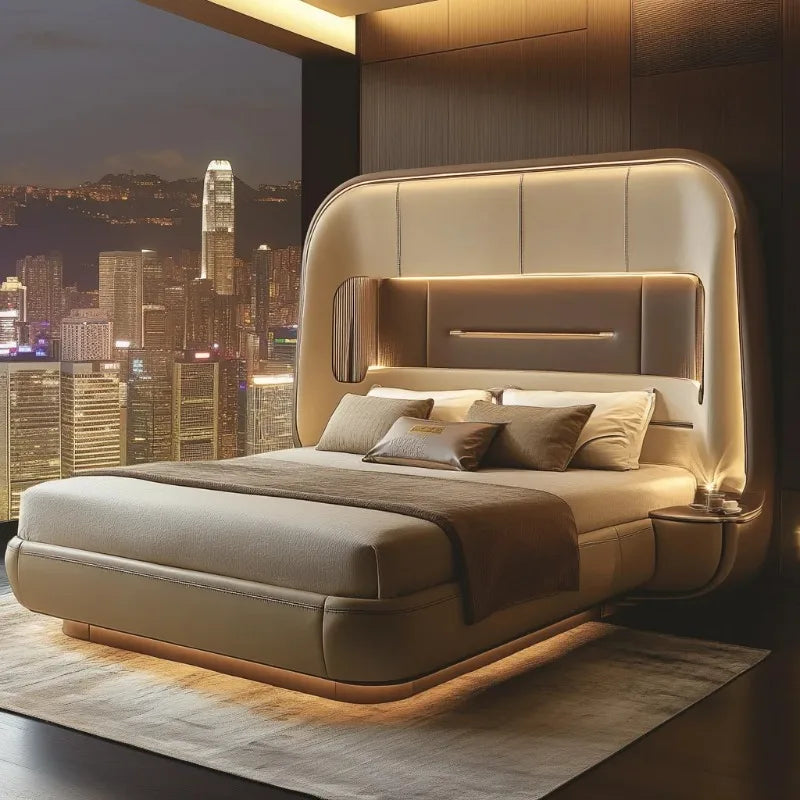 Bedroom Design Bed Aesthetics Designer Comfortable Fashionable Bed Double Nordic Minimalist Muebles Para El Hogar Furnitures