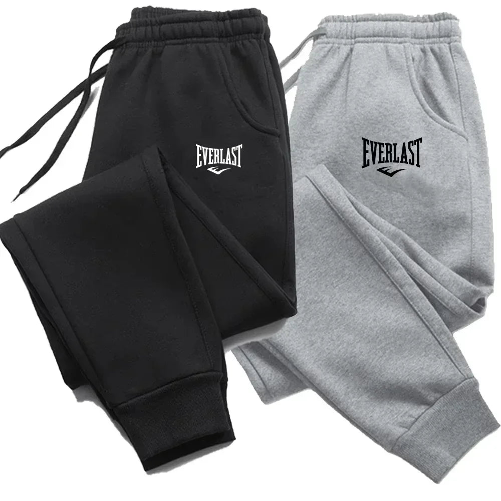 Men Printed Pants EVERLAST Men Women Running Pants Joggers Sweatpant Sport Casual Trousers Fitness Gym Breathable Pants