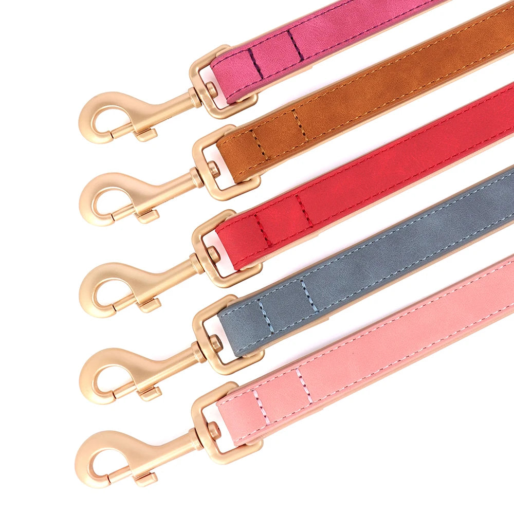 120cm Pet Leash Soft PU Leather Padded Handle Dogs Lead Leash for Dog Walking Training German Shepherd Golden Retriever