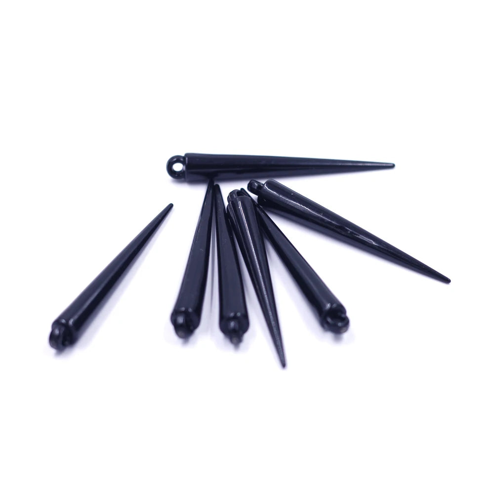 Pendants Spikes Tear Rivet Punk Studs Cone Acrylic For Earring Necklace Charms Jewelry DIY Findings 50Pcs