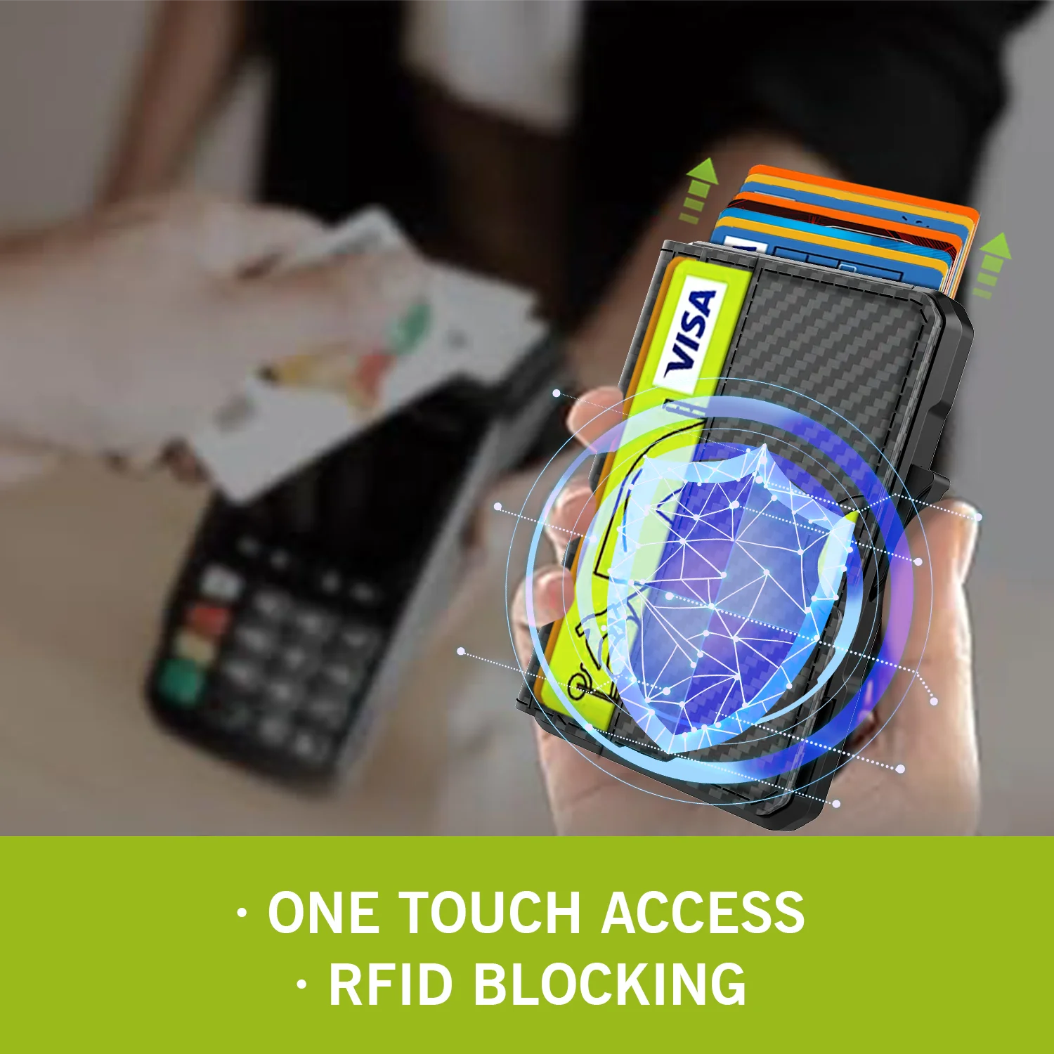 Wallet for Men - with Money Clip Slim Leather Slots Credit Card Holder RFID Blocking Bifold Minimalist Wallet