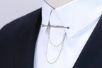 Hot Sale Brooches Broches High-end Fashion Personality Brooch Tassel Chain Clip Collar Shirt Buttoned Pin Male Accessories