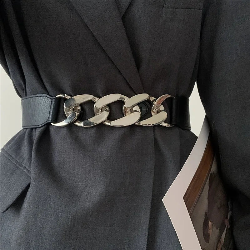 Stylish Women's Metal Chain Decor Belt - Perfect for Casual Wear & Everyday Purposes!