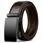 Automatic Buckle Belt for Men Famous Brand Business Belt Men PU Leather Waist Straps Black Male Jeans Belts for Men