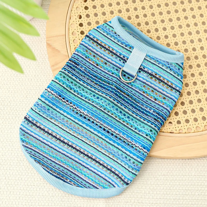 name-branded Pet Cat Clothes Breathable Kitty Clothing Dogs Soft Vests Summer Shirt Casual T-Shirt for Small Pet Costume Supplies Wholesale