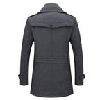 2024 Autumn/Winter Jackets for Men's Clothing Business Woolen Coats for Men Fashion Double Collar Cold Resistant