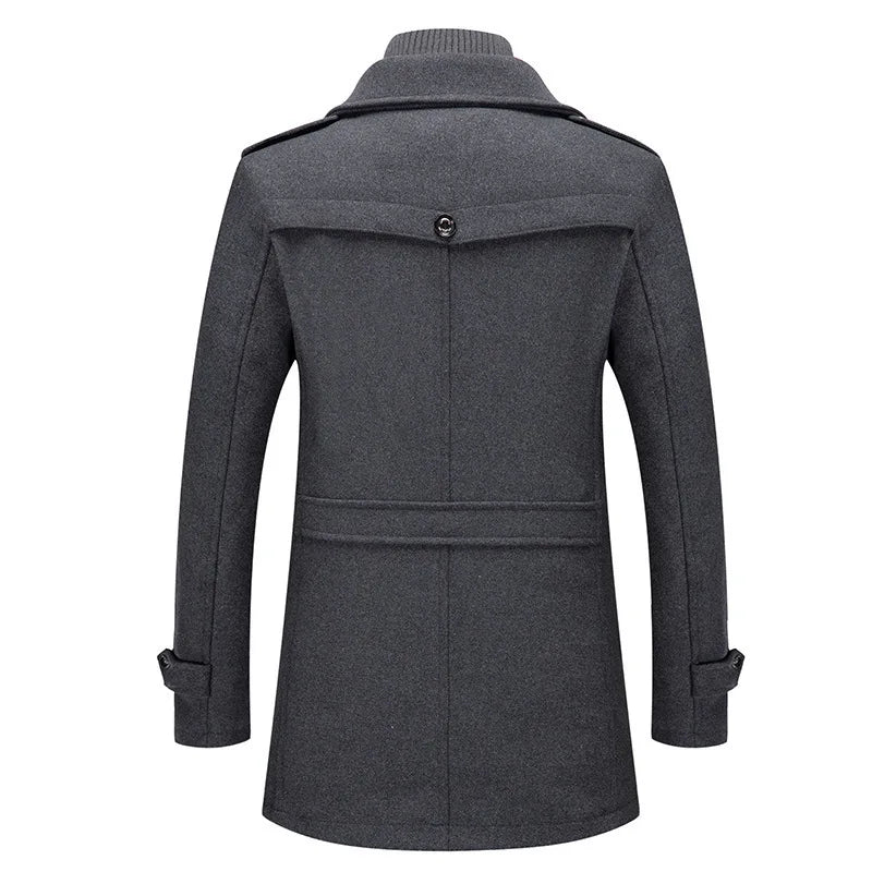 2024 Autumn/Winter Jackets for Men's Clothing Business Woolen Coats for Men Fashion Double Collar Cold Resistant