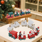 Merry Christmas Home Decor: Christmas Train, Mini Christmas Tree & Reindeer - Xmas/Navidad/Happy New Year Gift Option