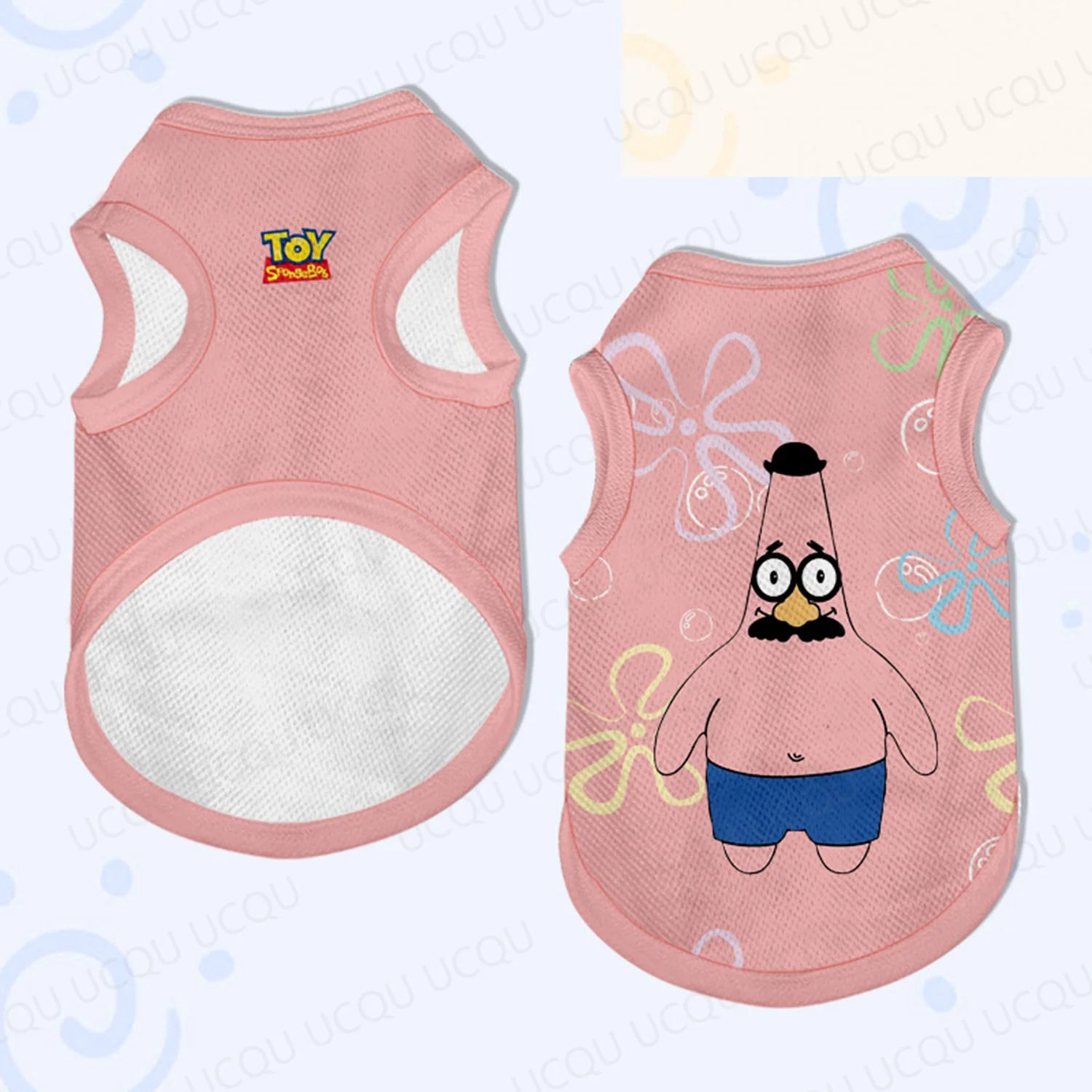 name-branded clothes SpongeBob x Toy Story Pet Vest – Cartoon Co-Branded Dog & Cat Clothes, Breathable Sleeveless Outfit, Oversized for All Sizes