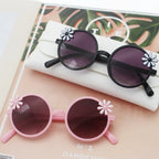 Shades Flower Sunglasses Kid Sunglasses Anti Radiation Glass Blocking Sunglasses Round Frame Eyewear Children Eyeglass Travel