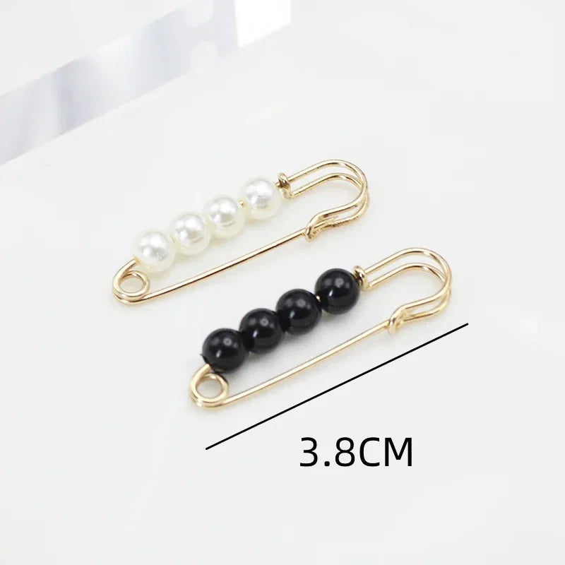 Broche Set Big Beads Fashion Clothing Brooches for Women Pearl Lapel Safety Sweater Coat Dress Pins Badge Buckle Accessories