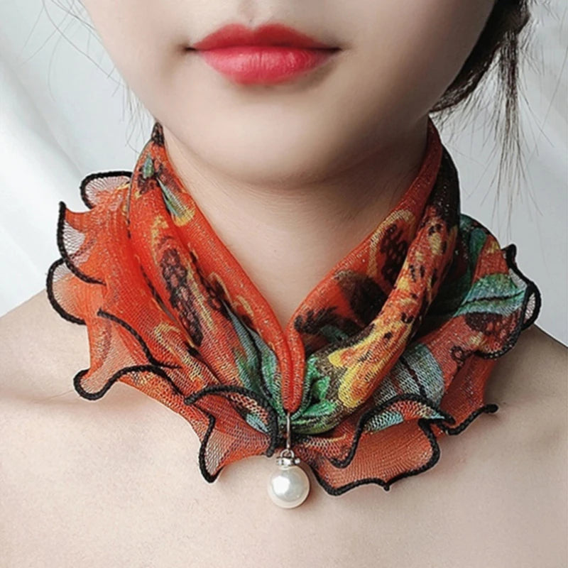 Fashion Scarves for Women Print Satin Silk Scarf Female Bandana Head Bib Scarfs For Ladies Neck Collars бандана женская