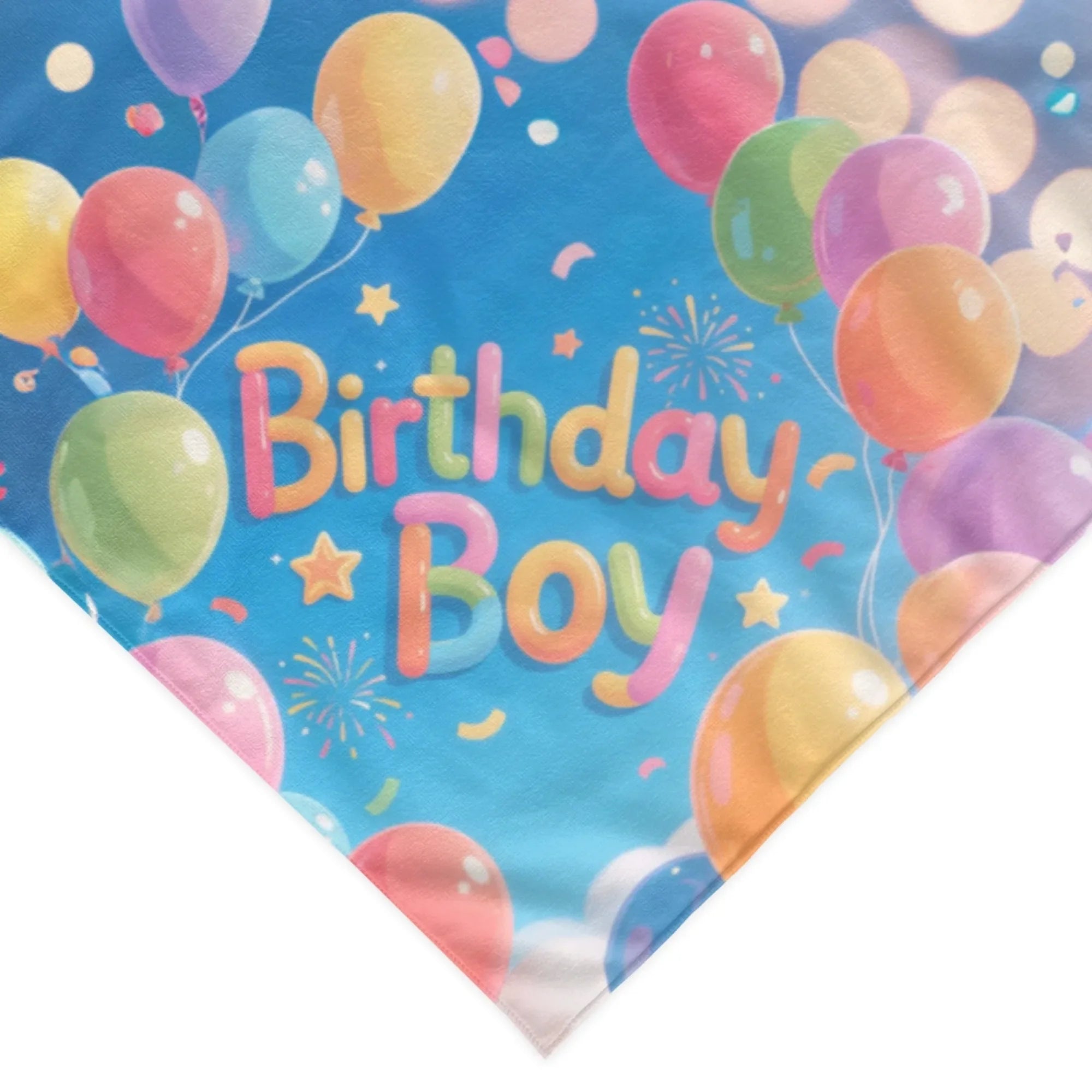 Dog Bandanas，Triangular Adjustable Cute Birthday Boy Pattern Printed Polyester，Pet Scarf ，Puppy Accessories Drool Bib