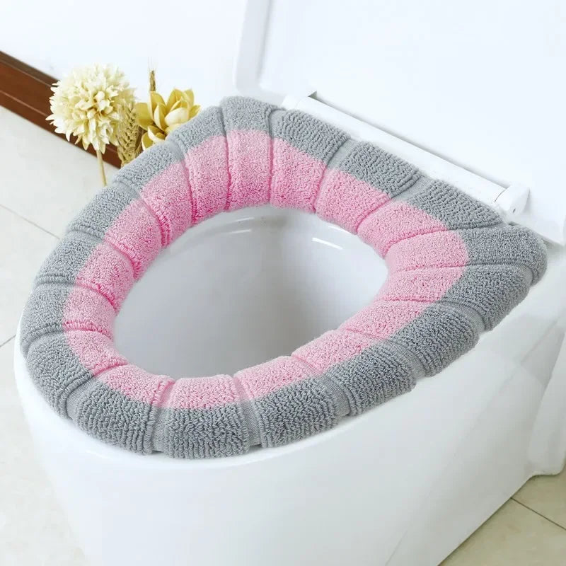 Bathroom Accessories, Warm Soft Pad, Washable Mat, Toilet Seat Closestool Toilet Lid Pad, Home Decor Bathroom