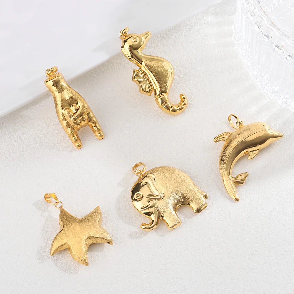 Pendant Necklace with Chain Gold Plated Dubai African Accessories For Women Big Size Men Hip Hop Fashion Jewelry