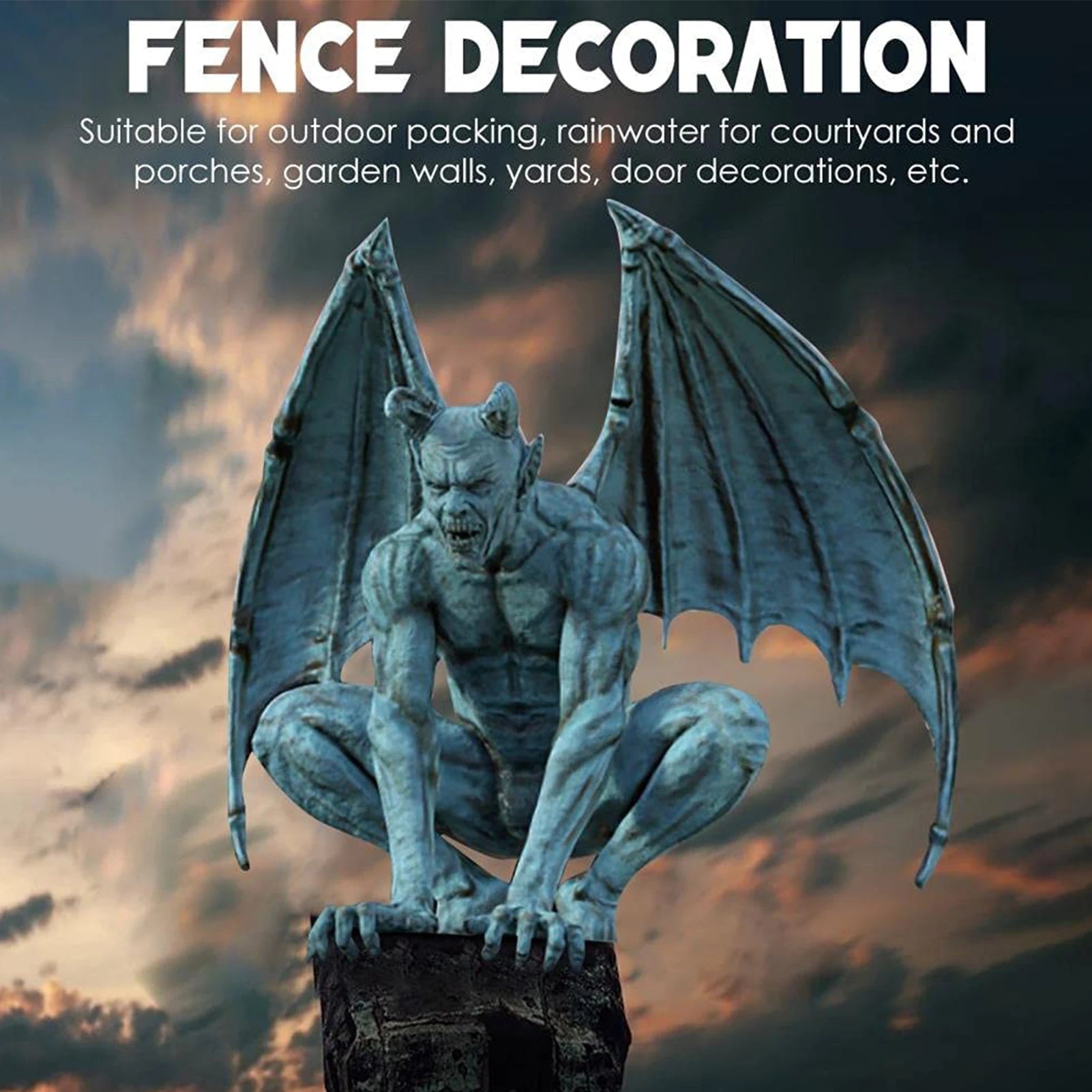 Gargoyle Statues Outdoor Winged Gargoyle Garden Guardian Sculpture Home Decor Figurine Resin Gothic Indoor Outdoor Decor Statue