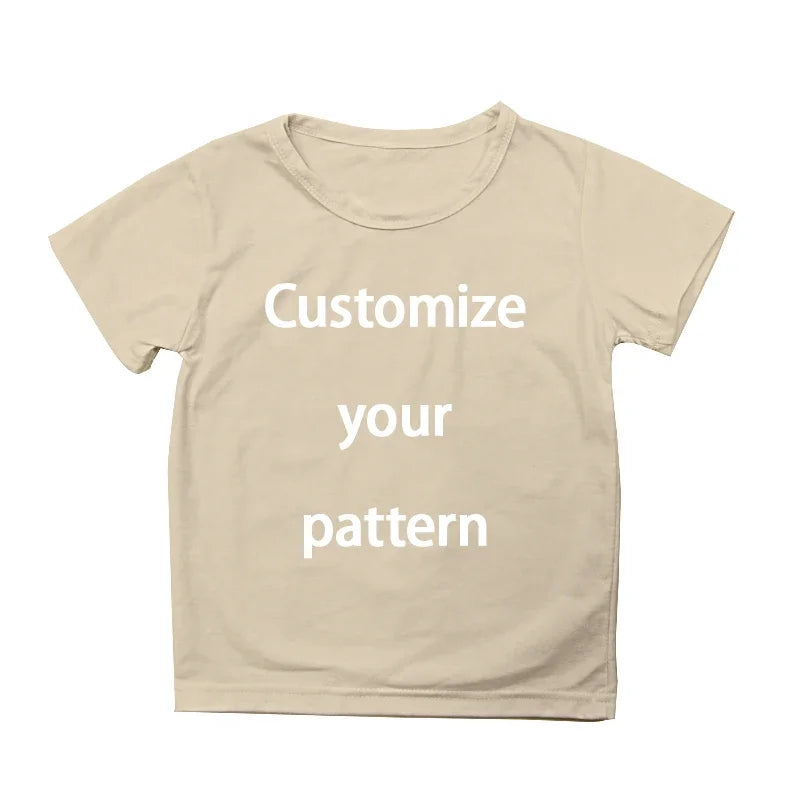 Children T-shirt Children Girl Boy T-shirt Custom Diy Pattern Logo Funny Casual Tops Tees DIY Name Logo Picture Text Child Girl Boy T-shirts