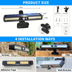Outdoor Solar Sensor Light - Clip-on & Wall-mounted Dual-purpose, Suitable for Camping, Garage, Courtyard, Commercial Use