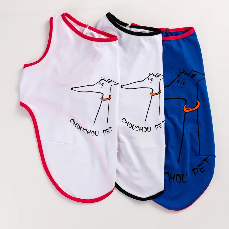name-branded clothes Breathable Cotton Pet Clothes for Big Dogs, Thin Vest, Cool Cat, Puppy Clothing, Leisure T Shirt, Bichon, Teddy, Summer