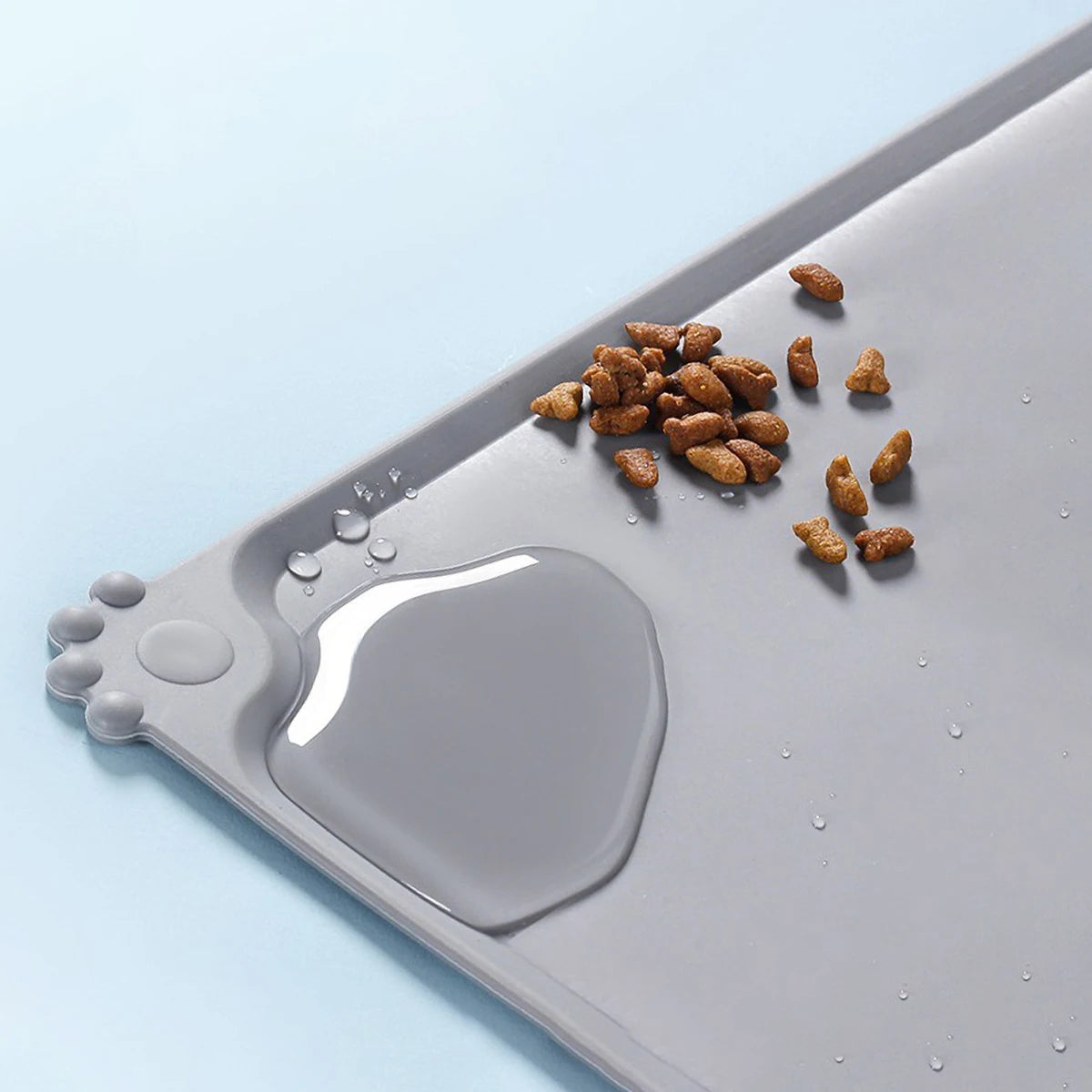 Pet Feeding Mat for Dogs Cats Non-Slip Silicone Cat Food Mat Waterproof Washable Spill-Proof Pet Placement Mat Pet Supplies