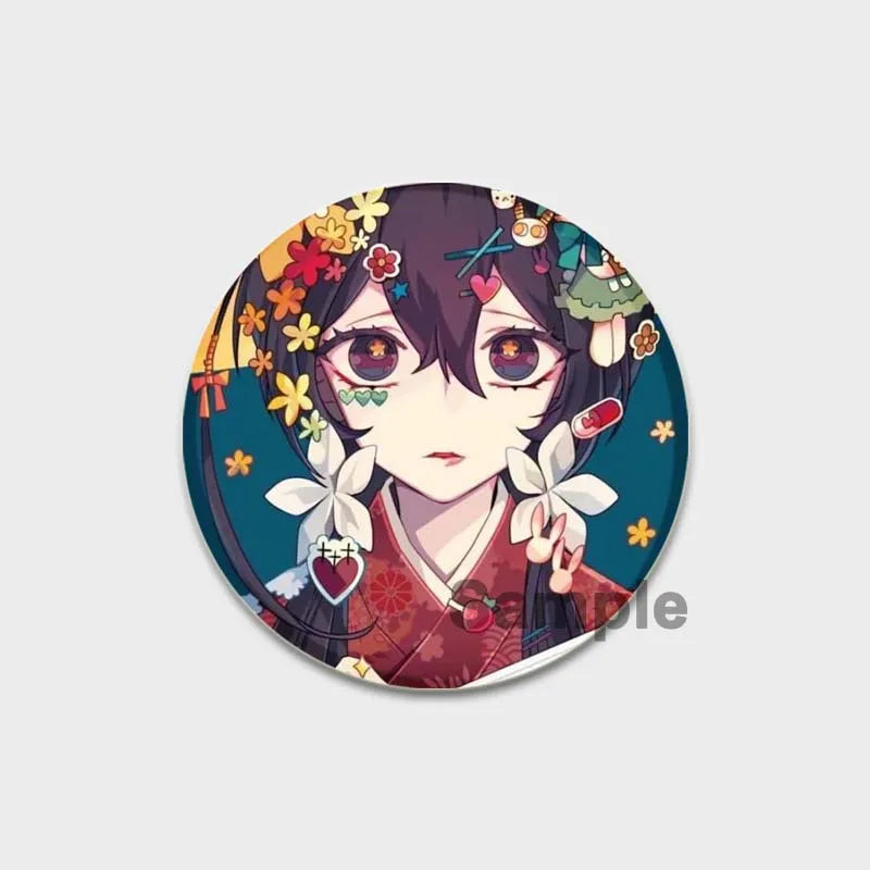 Anime Brooches Dazai Osamu Nakahara Chuya Lapel Pins Cartoon Cosplay Badges Backpack Souvenir Jewelry Gifts