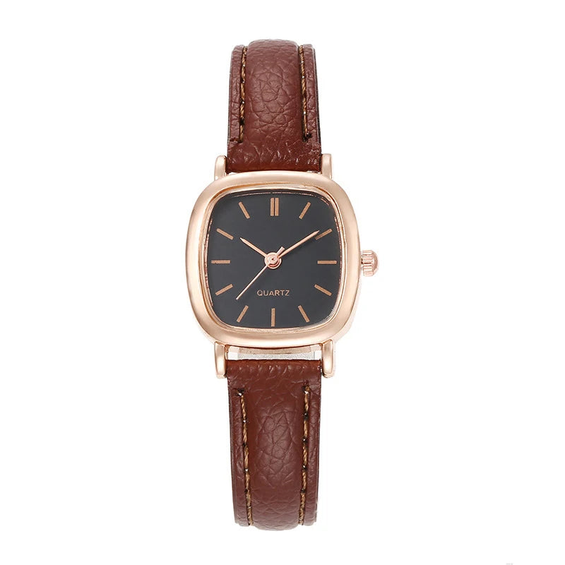 Casual Watch For Women Fashion Leather Watches Antique Simple Ladies Quartz Wristwatches Female Clock Gift Reloj Mujer