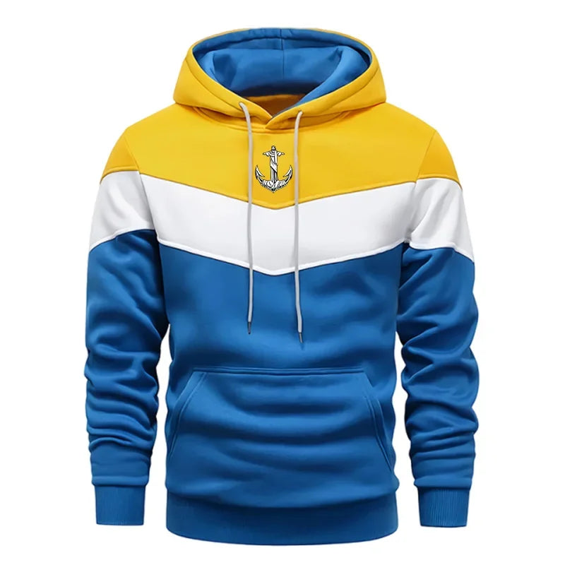 Versatile Men's Sweatshirts Sports Drawstring Hot Sales Autumn Winter Jogging Hoodies Outdoors Quality Casual Daily Tricolor Top