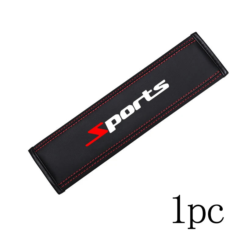 Top leather material automotive seat belt cover shoulder protector