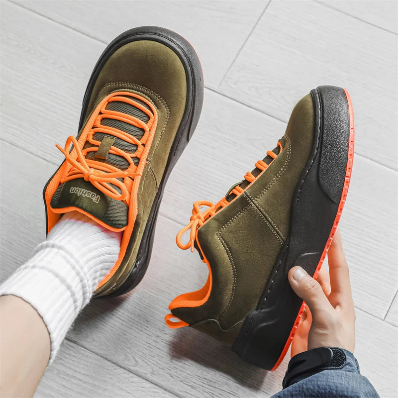 Men's Footwear Trendy Men's Shoes Autumn Winter 2025 New Casual Sporty Versatile Bread Shoes Polyester Sole Comfortable