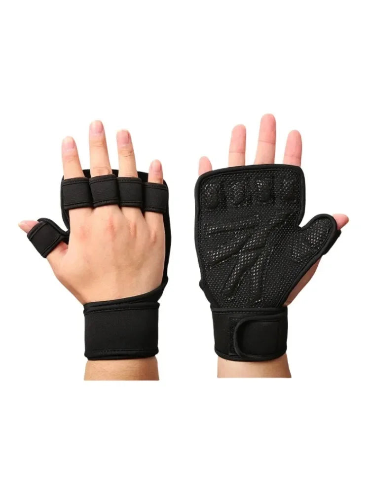 Gym Fitness Heavy duty Training Glove Men Women Fitness Sports Body Building Gymnastics Grips Hand Wrist Palm Protector Gloves