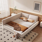 Bedroom Aesthetic Bed Modern Luxury Frame Rail Multifunctional Bed King Size Headboard Camarotes Para Dormitorio Furnitures