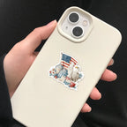 53 Pcs Patriotic American Flag Stickers, Vinyl 4th of July Decals for Festive Independence Day