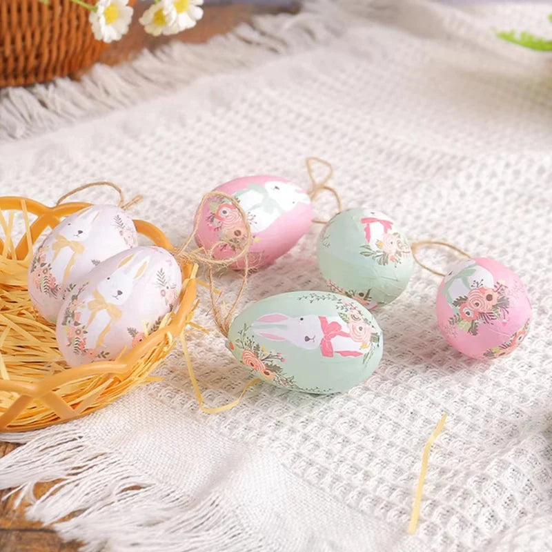 Easter Colorful Egg Basket,Hanging Ornaments & Pendants For Easter Parties Decorations, Ideal Kids Giftsabkw